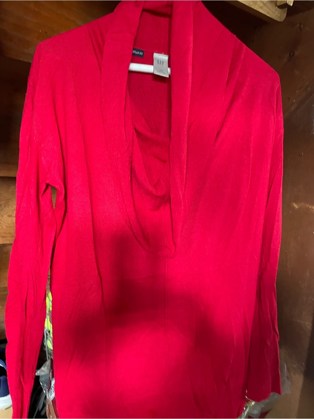 GAP Bright Red Cowl-Neck Long Sleeve Sweater